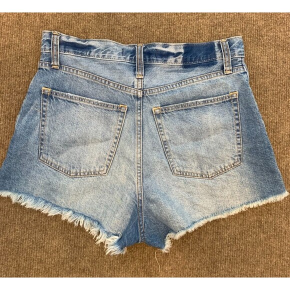 Abercrombie & Fitch Shorts Womens 27 High Rise Distressed Button Fly Beach Denim - Picture 2 of 9